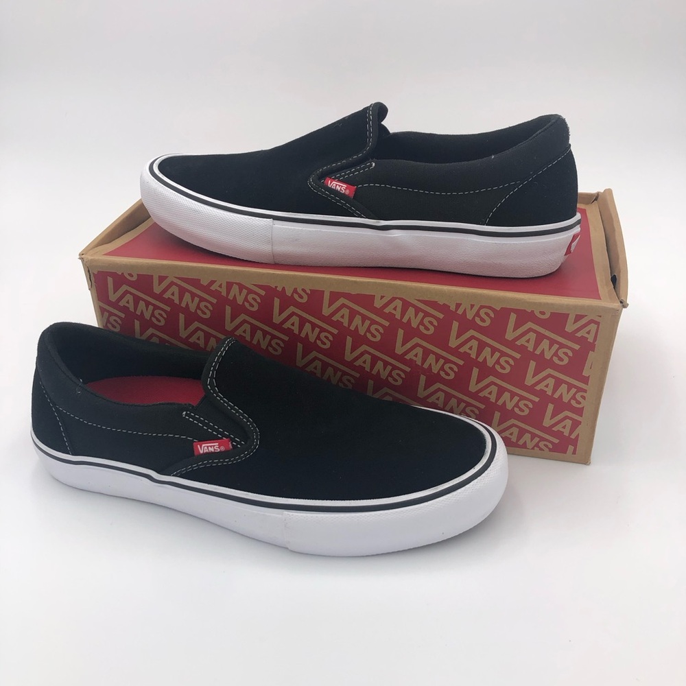 Vans slip ons size 10.5. Black